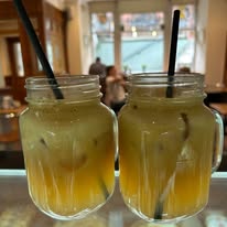 Homemade lemonade in mason jars
